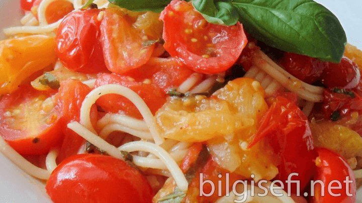 Çeri Domatesli Spagetti Nasıl Yapılır 1 – domatesli spagetti